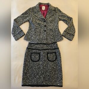Nanette Lepore Vintage grey/black/white wool suit